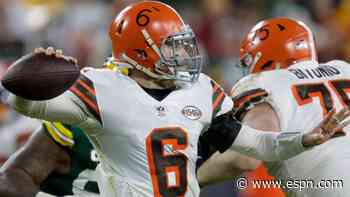 Stefanski: Mayfield still starter after 4-INT outing