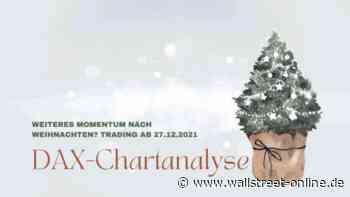 DAX-Wochenplan: DAX an den letzten Handelstages in 2021