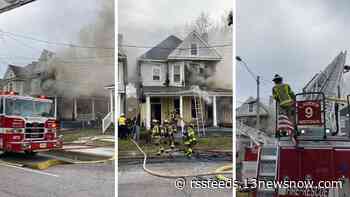 Crews battle three-alarm Christmas morning house fire in Norfolk