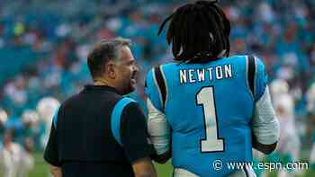 Cam calls Rhule a 'great coach' after fan chants