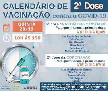 Itapeva aplicará a 2ª dose da vacina contra a Covid-19 nesta quinta-feira (28) - jornalitanews.com.br