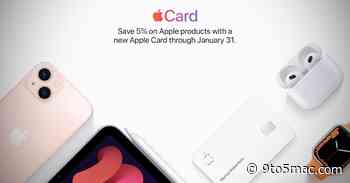 Apple offers 5% cashback for new Apple Card signups on select products