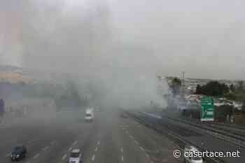 Incendio in autostrada tra CAPUA e CASERTA, fumo e fiamme in strada - CasertaCE
