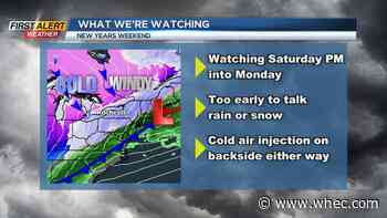 Slick spots later today with eyes on New Year's weekend