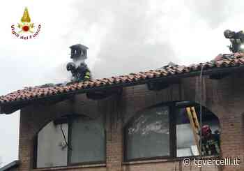 A fuoco un tetto a Verrua Savoia - tgvercelli.it