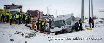Un accident d’autobus fait neuf blessés sur l’A-20