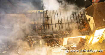 300.000 Euro Schaden bei Großbrand in Pommersfelden - Scheune steht in Flammen