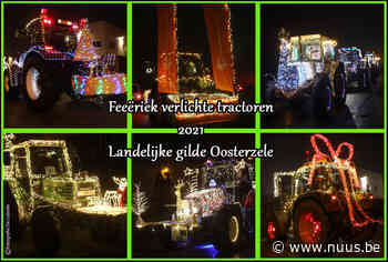 Feeëriek verlichte tractoren brengen kerstsfeer in Oosterzele - NUUS