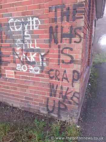 Call for action after 'Covid is a hoax' graffiti appears around Bolton