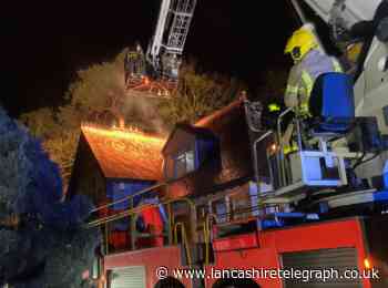 Roof goes up in flames as five fire crews sent to tackle Ribble Valley house blaze