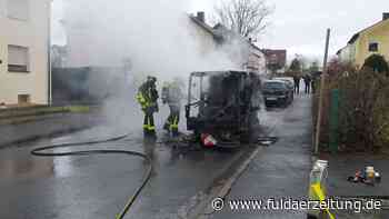 Fulda: Kehrmaschine brennt in Edelzell komplett aus | Fulda - Fuldaer Zeitung