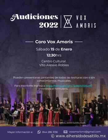 Abre Coro Vox Amoris registro para audición de cantantes en 2022 - El Heraldo de Saltillo