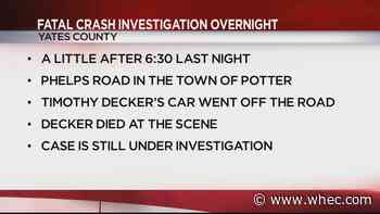 Man dies in crash in Finger Lakes