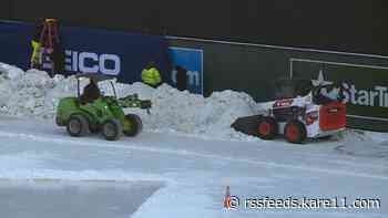 Snow and ice? No problem as crews prepare Target Field for NHL Winter Classic