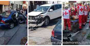 Tres lesionados por choque en avenida Plan de Ayala, de Cuernavaca - Diario de Morelos