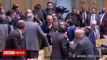 Jordan MPs fighting in parliament session live-streamed on local television
