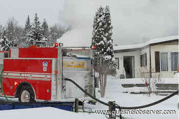 Garage destroyed in Tuesday morning fire near West Fraser Road – Quesnel Cariboo Observer - Quesnel - Cariboo Observer