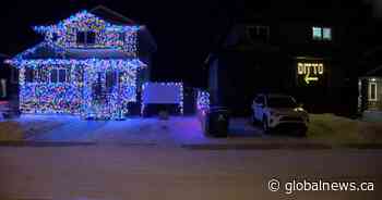 Funny light display in Warman, Sask. draws residents for a photo op and chuckle