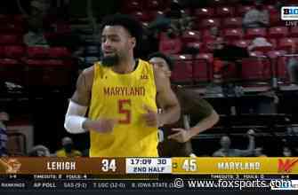 Eric Ayala's step-back three pointer extends Maryland's lead over Lehigh