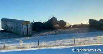 Train derails near Barons; Alberta RCMP ask people to avoid area
