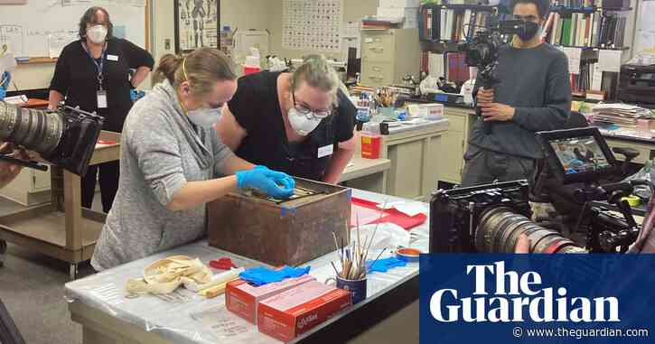 Conservators open time capsule found in Robert E Lee statue’s pedestal – video