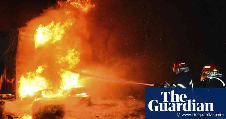 Flames over Syrian port after reported Israeli airstrike – video