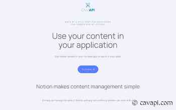 Cavapi - Use notion content in your no-code app