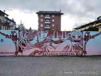 Nel retro di Palazzo Fogazzaro un murale di 17 metri. L'opera creata dall'artista Shife V.H.Ro - L'Eco Vicentino - L'Eco Vicentino