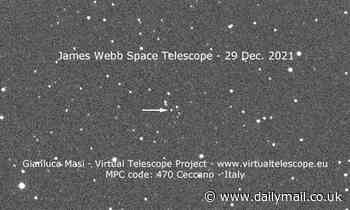 James Webb telescope is captured soaring through space from Earth