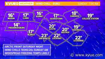 Strong cold front brings wintry temperatures to Central Texas this weekend - KVUE.com