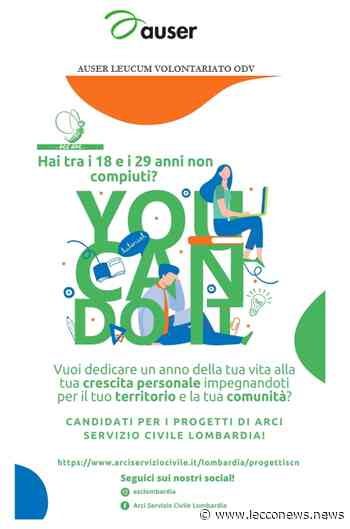 SERVIZIO CIVILE, 4 POSTI CON L'AUSER LECCHESE - Lecconews