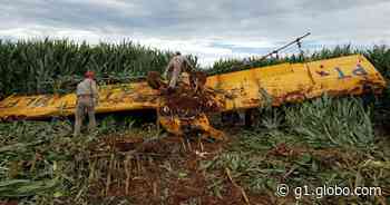 Avião de pulverização agrícola cai na área rural de Guarapuava - Globo.com