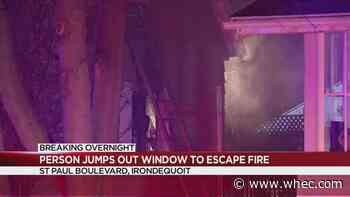 Person escapes overnight fire in Irondequoit
