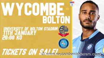 Ticket details: Bolton (A), 11/01 - News - Wycombe Wanderers FC