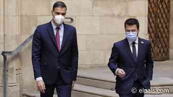 Aragonès exige a Sánchez retomar la mesa de diálogo a principios de 2022 - EL PAÍS