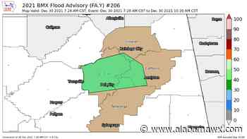 Areal Flood Advisory for Parts of Calhoun, Etowah, St. Clair, Talladega Co. Extended Until 12 pm - alabamawx.com