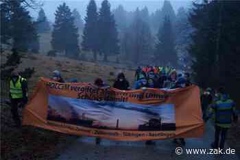 Lichterkette gegen Holcim: 50 Taschenlampen leuchten auf dem Plettenberg in Dotternhausen - Zollern-Alb-Kurier