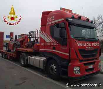 Anche i Vigili del fuoco di Cuneo per la rimozione della gru collata a Torino - TargatoCn.it