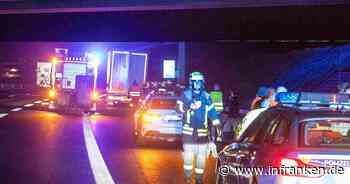 A3 bei Erlangen: LKW platzt mitten auf Fahrbahn der Reifen - zahlreiche Autos schwer beschädigt - inFranken.de
