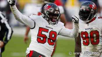 Buccaneers rule out JPP, Barrett, activate Evans