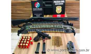 IMBITUBA: Polícias Militar e Civil fazem buscas na casa de homem, no Rosa, e apreendem armas e munições; suspeito foi preso em flagrante - Portal AHora