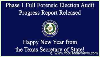 Secretary Scott Releases Phase 1 Progress Report on Full Forensic Audit of 2020 General Election - Focusdailynews