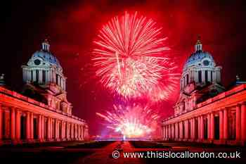 Greenwich’s Old Royal Naval College hosts New Year’s Eve display
