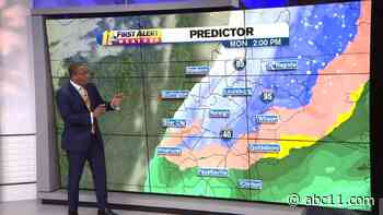 Warm, wet & windy Sunday; snowflakes possible Monday