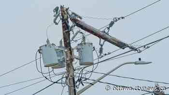 Pole fire knocks out power to Carp residents - CTV News Ottawa