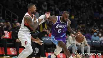 James scores season-high 43, Lakers beat Trail Blazers - CKPGToday.ca