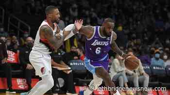 James scores season-high 43, Lakers beat Trail Blazers - Lethbridge News Now