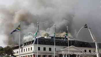 Suspect arrested and charged as fire reignites at South Africa's Parliament