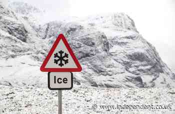 Transport disruption as ice and snow warnings hit north Scotland - The Independent