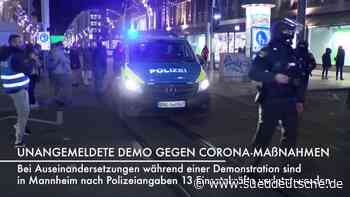 13 verletzte Einsatzkräfte bei Corona-Demo in Mannheim - Panorama - SZ.de - Süddeutsche Zeitung - SZ.de